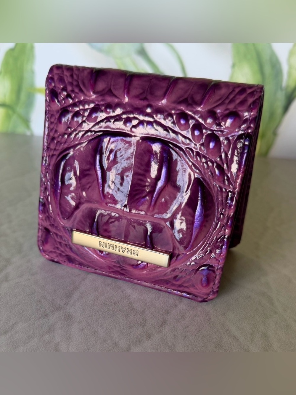 FIRM ~~~NWT Brahmin Jane Dewberry Purple wallet Stunning!